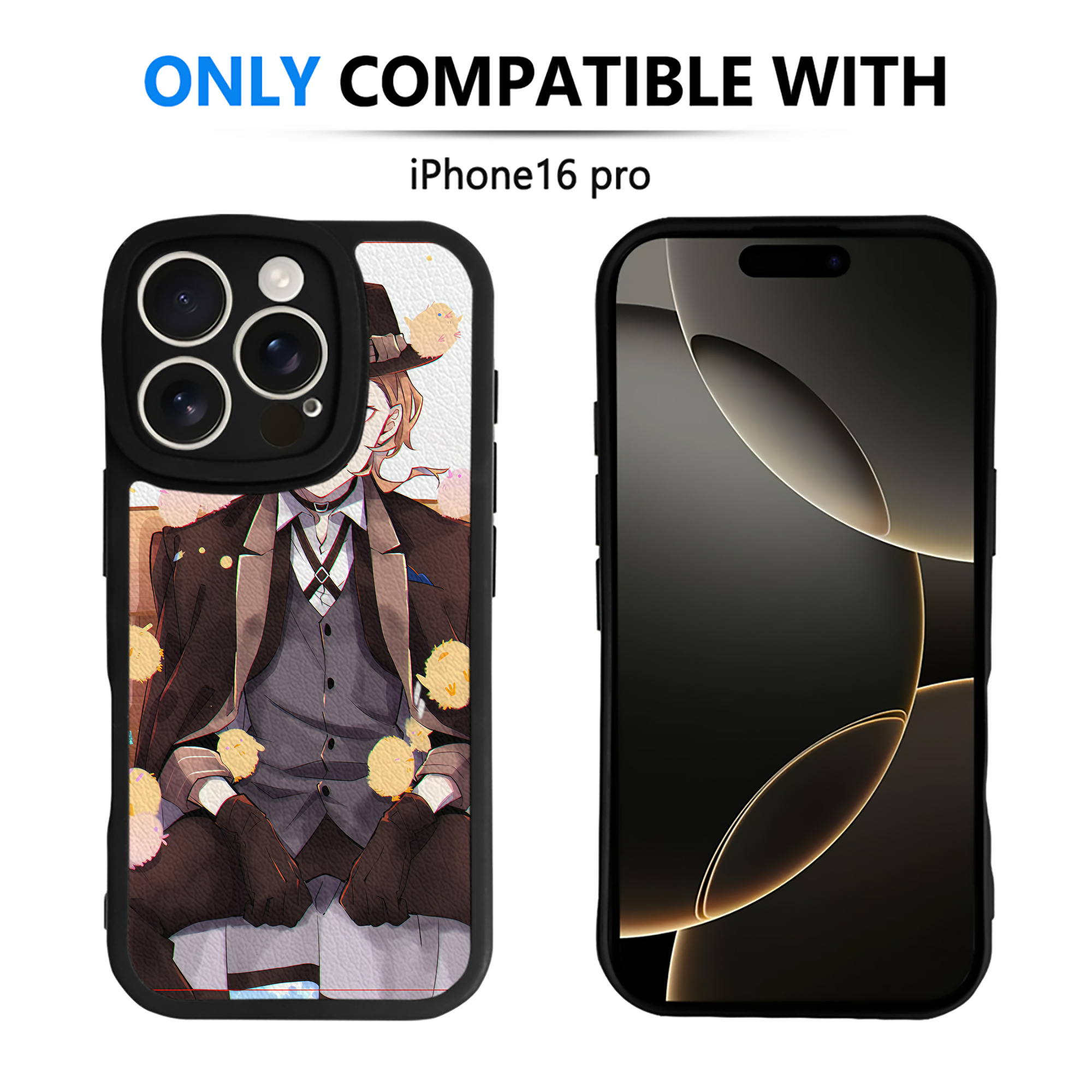 （画像用） 文豪ストレイドッグス Bungo Stray Dogs 【iPhone 16シリーズ対応】シリコンスマホケース（レザー調） 材質：シリコン